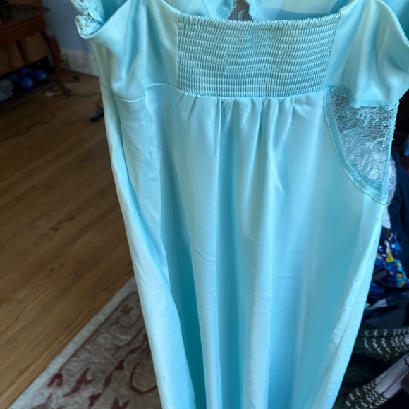 Urban Outfitters Light Blue Satin Midi Slipdress--Small Petite - Picture 2 of 2